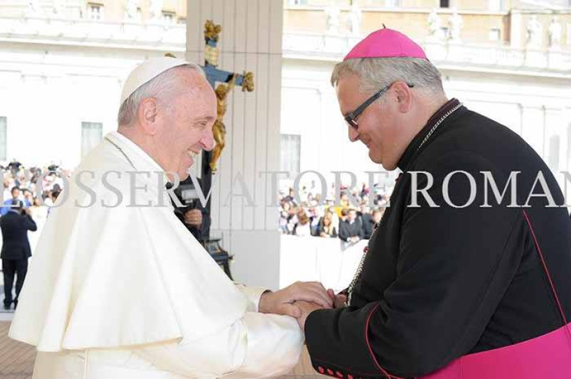 Škof dr. Peter Štumpf na srečanju s papežem Frančiškom