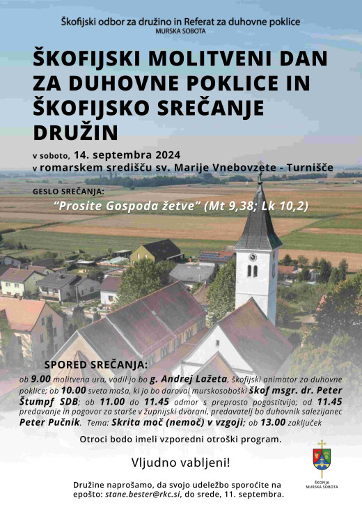 Škofijski molitveni dan za duhovne poklice in srečanje družin
