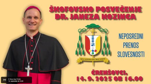 Škofovsko posvečenje - neposredni prenos