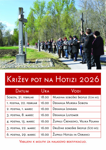 Križev pot na Hotizi 2026