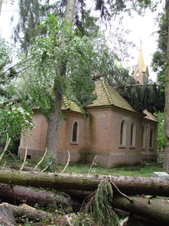 Radenci - neurje poškodovalo cerkvico svete Ane